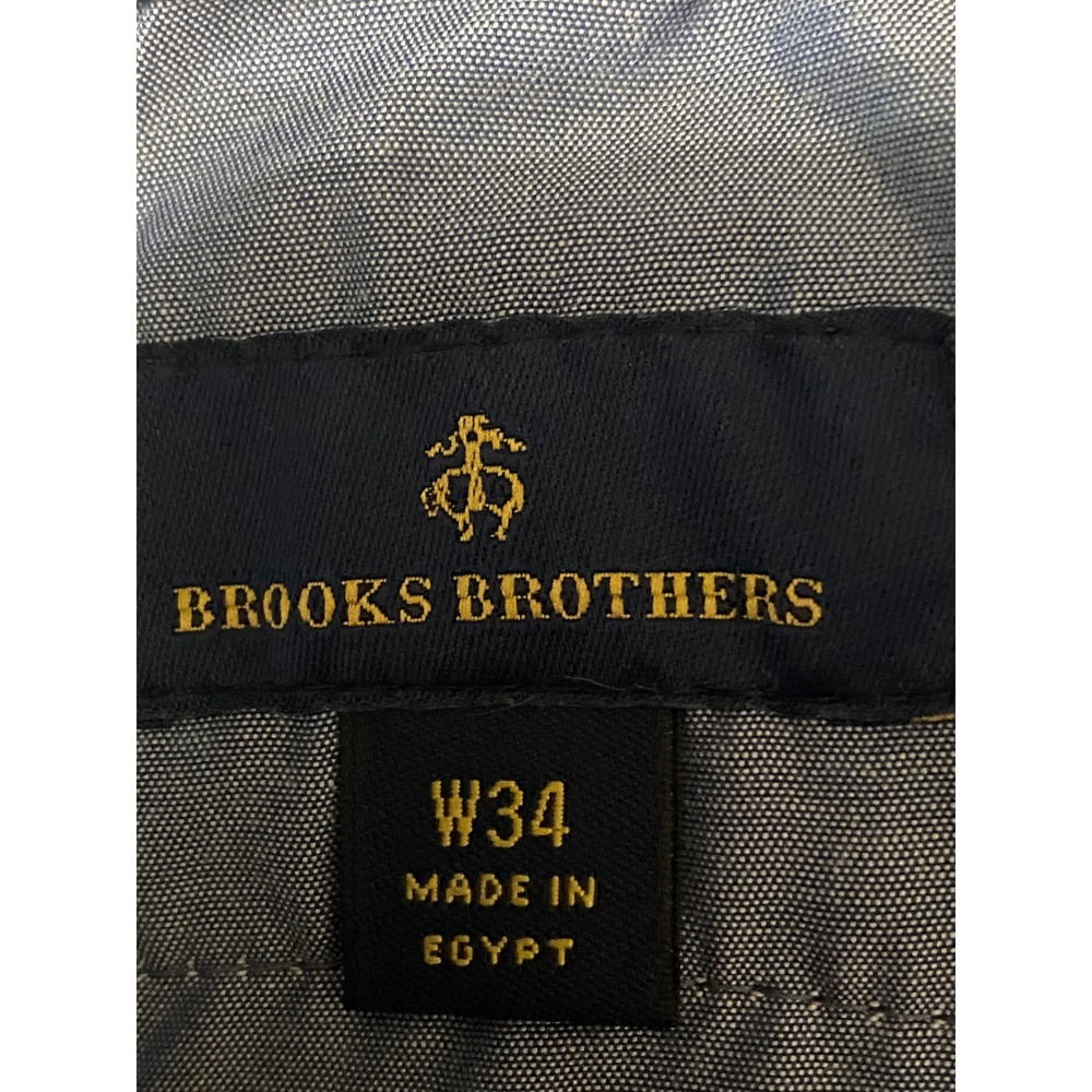 New Brooks Brothers Performance Shorts Mens 34 Navy Blue Preppy Stretch Chino - Picture 3 of 10
